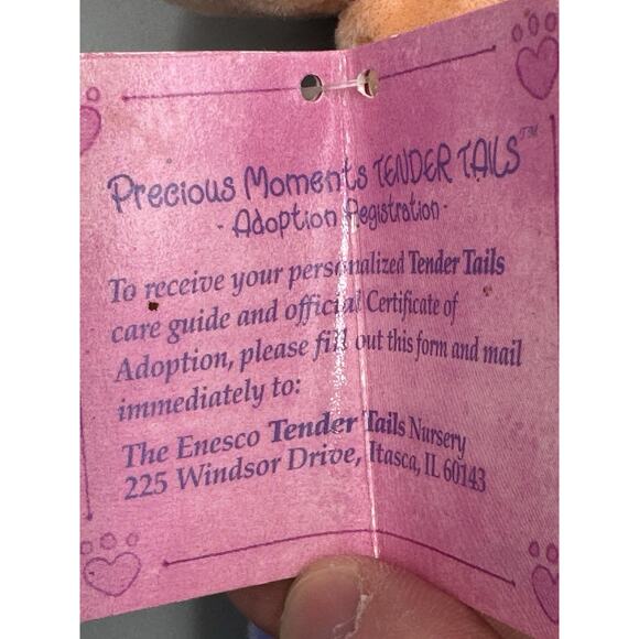 Vintage 1999 Precious Moments Tender Tails Caterpillar Plush 8” Stuffed Animal - Picture 8 of 10